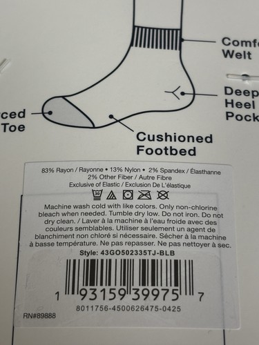 New Gap Socks Men’s 4 Pair Multicolor Premium Cushion Quarters Casual Activewear - Picture 12 of 13