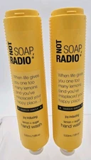 Lot of 2 NOT SOAP RADIO Lemon + Sugar Hand Wash Soap 18 fl oz each Hilton Hotels