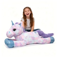Giant Stuffed Unicorn Animal 43 inch Purple Rainbow Plush Large Big Gifts for...