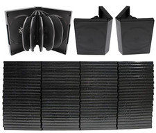 10 Pack Standard Black DVD 12 Disc 39mm Premium Replacement Cases with 5 Trays