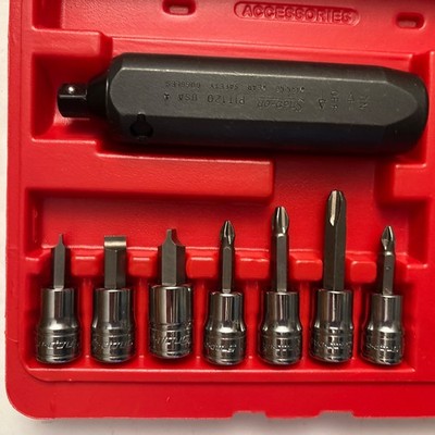 Snap On 8 Pc 3/8  Drive Impact Driver Set 208EPIT