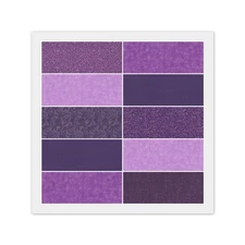 Clearance, Charm Pack - 40) 5" x 5" Squares, PURPLE 100% Cotton Fabric