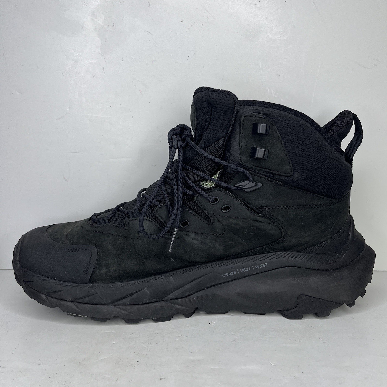 Hoka Kaha 2 GTX Hiking Boot Mens US 12 D Black High Top Lace Up Shoes Gore-Tex