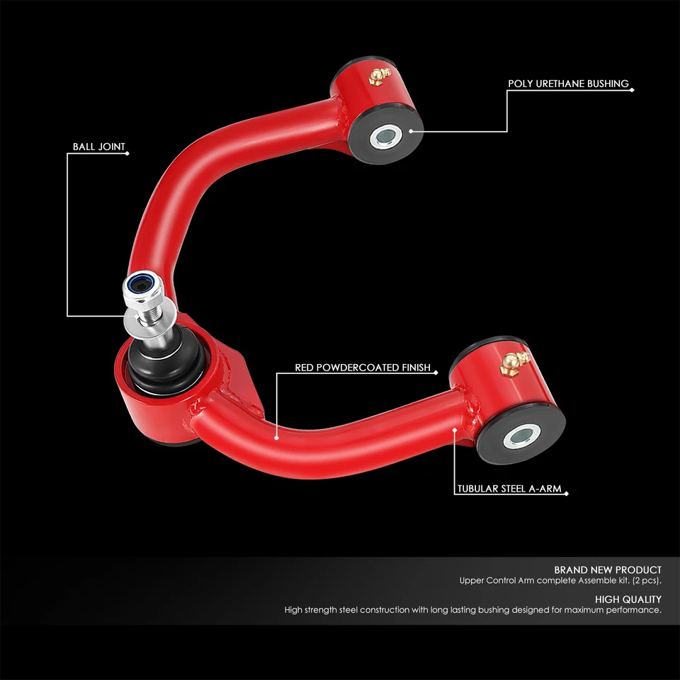 Brazos de control superiores delanteros rojos para Ford F150 Expedition Heritage Mark LT 04-17 Foto 2 de 4