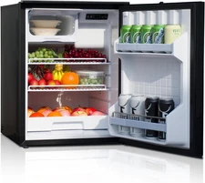 3 CU.FT 12/24V RV Refrigerator 85L DC Portable Fridge with Freezer Black