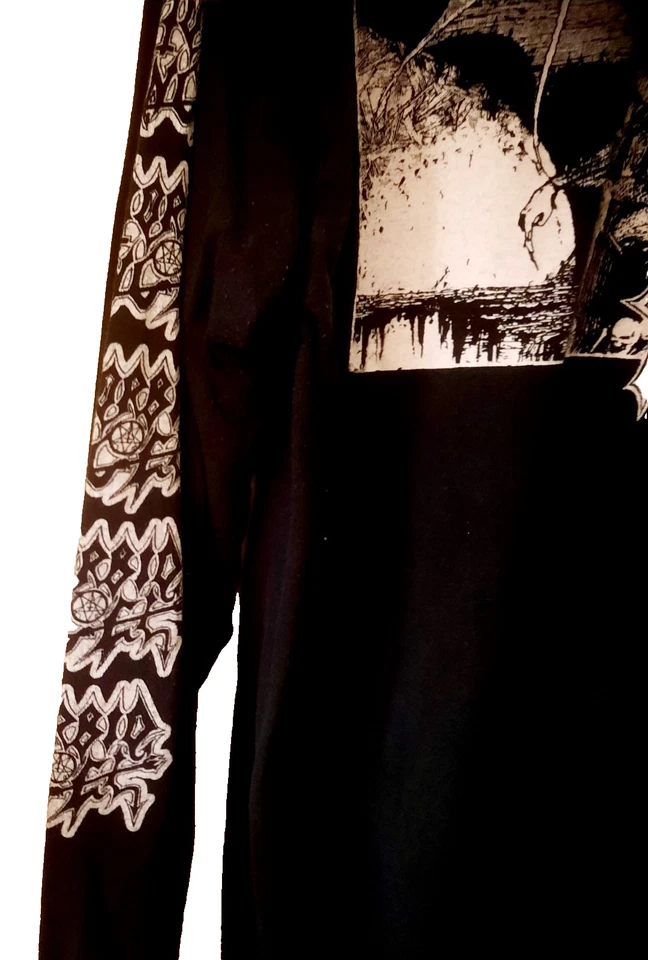 Morbid Angels ABOMINATIONS T-shirt  Long Sleeve Cotton Vintage Sz L - Image 3 of 4