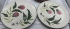 Vintage Stangl Pottery Pink Thistle Salad Dessert Plates 8" Set Of 2
