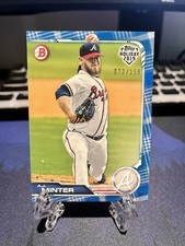 Topps 2019 Holiday Bowman A.J. Minter #TH-AMI Blue /150 Atlanta Braves