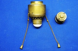 Antique Porcelain Brass Light Bulb Socket 1908 Wirt Dim A Lite Fuse