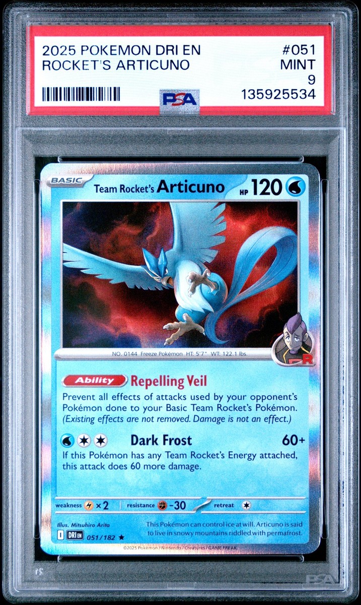 2025 POKEMON DRI EN-DESTINED RIVALS #051 TEAM ROCKET'S ARTICUNO