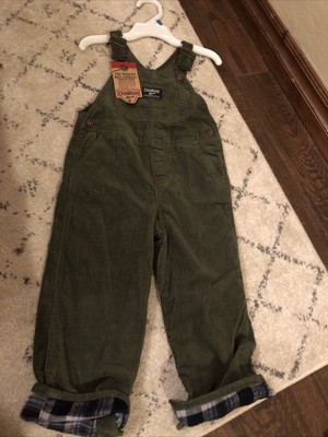 oshkosh green corduroy overalls