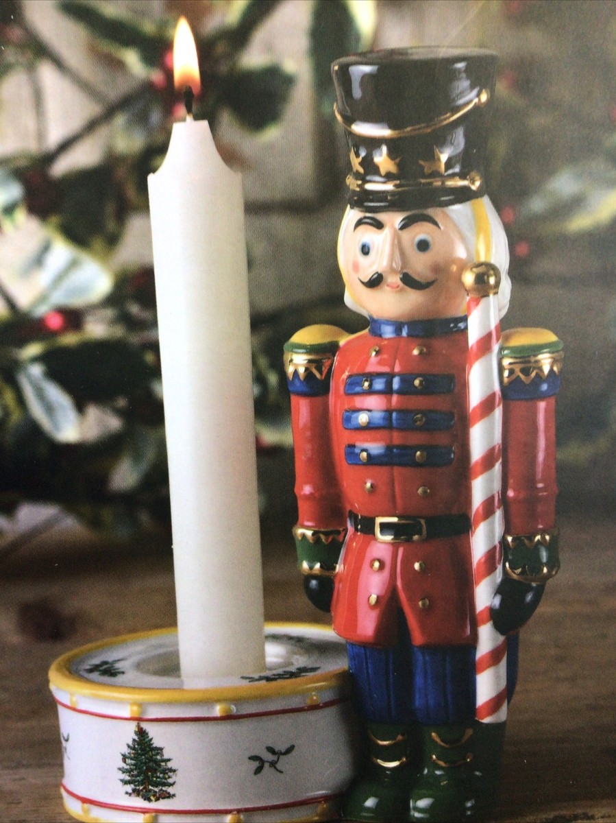 Spode Nutcracker Candle Holder Taper/Tealight Candle Brand New Original $60  Red