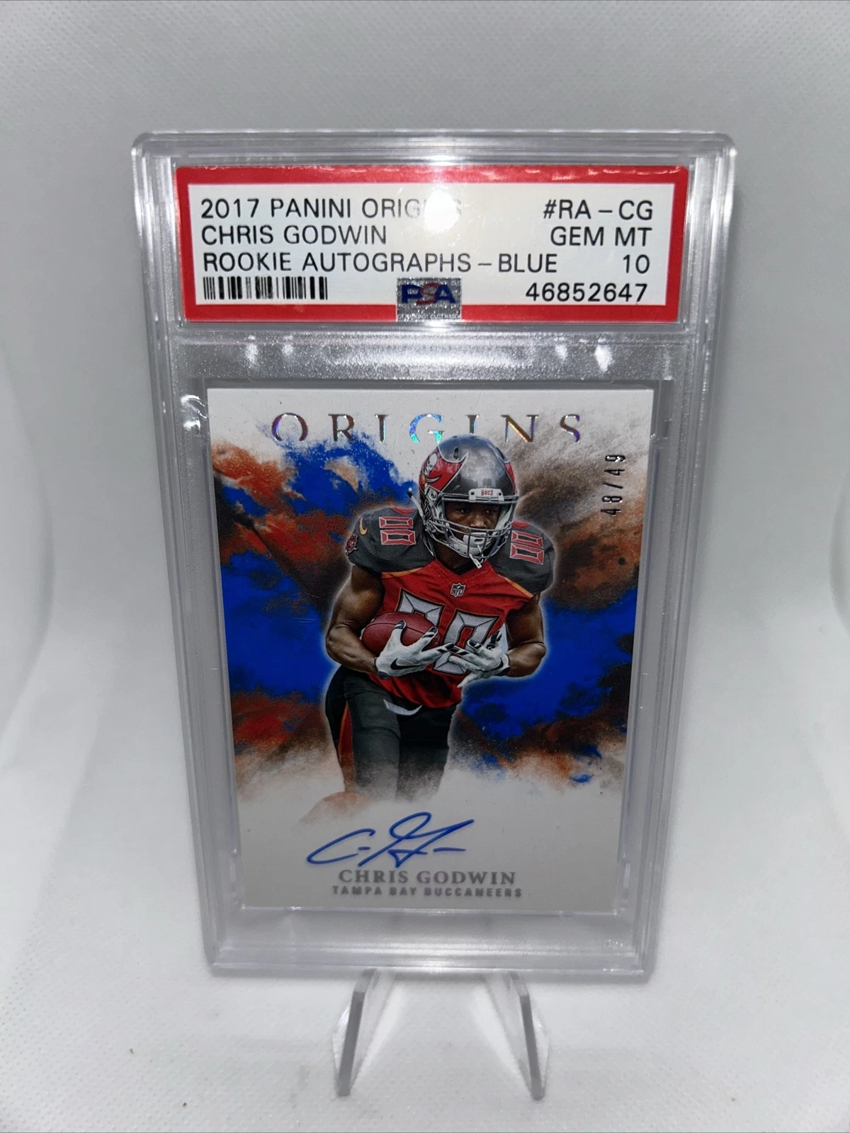Chris Godwin Panini Origins Rookie Autographs #RACG Blue