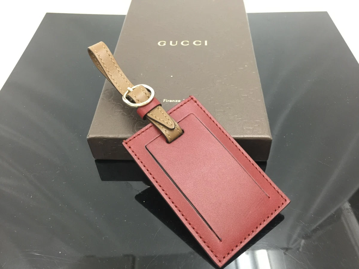 Auth Gucci Unused Leather Name tag 0C220160n