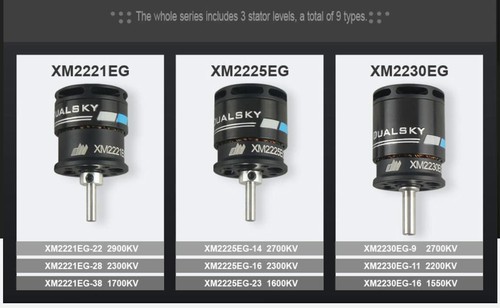 DUALSKY Brushless Motor XM2230EG 1550KV 2200KV 2700KV for RC EP Gliders - Picture 11 of 12