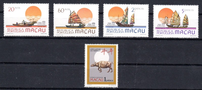 MACAU 1984 SC#500-503 MH & SC#504 MNH