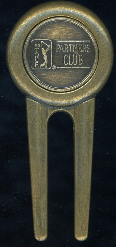 Vintage PGA Tour Partners Club Life Brass Divot Tool with Coin Style Marker