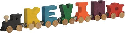 NEW PERSONALIZED WOODEN NAME TRAIN SET 7pc by Maple Landmark Toy for Brio Thomas