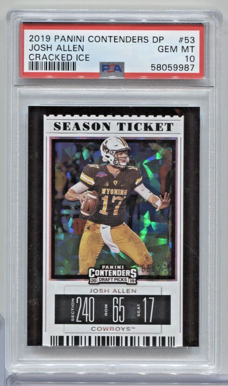 Josh Allen Panini Contenders Draft Picks #53 Cracked Ice