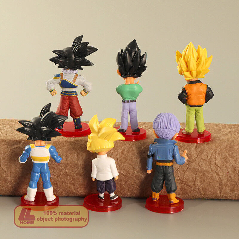 Venda 6pcs 6-8cm dragon ball z trunks do anime figura de um super