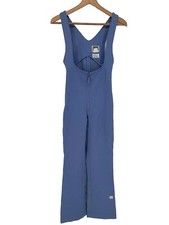 Vintage Obermeyer Snow Bib Womens 4 Blue Softshell Insulated Ski Overall 70s