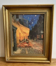 The Masterpiece Collection on Canvas Vincent Van Gogh Café Terrace at Night Art
