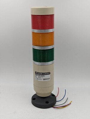Menics PRE-302-RYG Tower Light 12'' Rod, 24v AC/DC, Used
