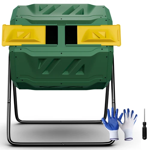 Compost Bin Kitchen Garden Waste Compost Tumbler Outdoor 18.5/37/43/80/120Gal - Picture 37 of 54