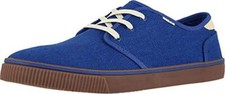 NEW TOMS Carlo Indigo Blue Heritage Canvas Mens Size 8