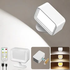 LED Wall Sconce Light Rechargeable Wall Lights 3 Color Temperatures 5 Brightness