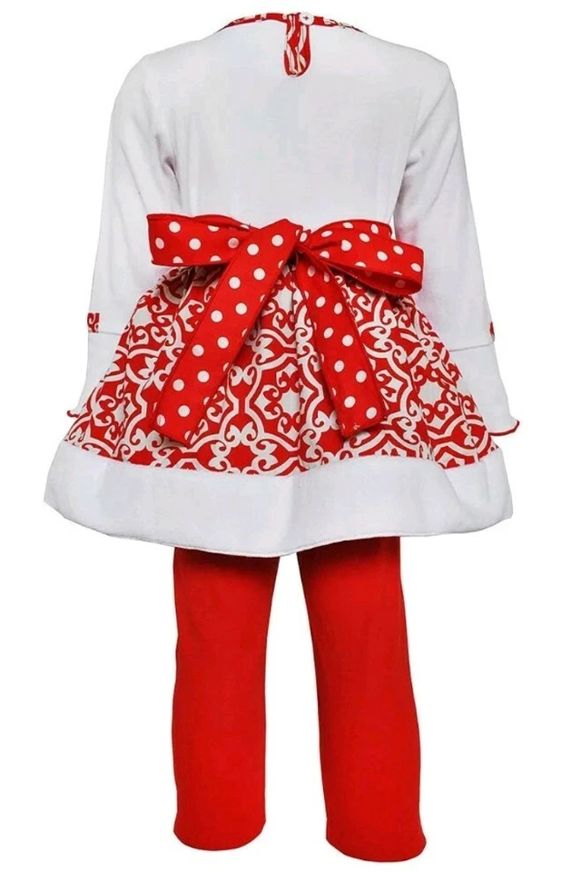 AnnLoren Bebé Niña LIQUIDACIÓN Navidad Cachorro Vestido/Juego de Leggings-12/18M o 24M Foto 3 de 4