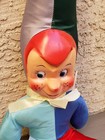 Vintage Christmas Santa Elf Pixie Gnome Helper stuffed toy doll plastic face — photo 2