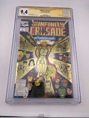 Infinity Crusade #1 1993 CGC 9.4 SS Near Mint , signed by Jim Starlin, Gold Foil