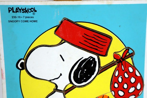 Vintage 7 Piece Wooden Puzzle 1965 Snoopy Come Home w/Woodstock #230-19 - Picture 3 of 5