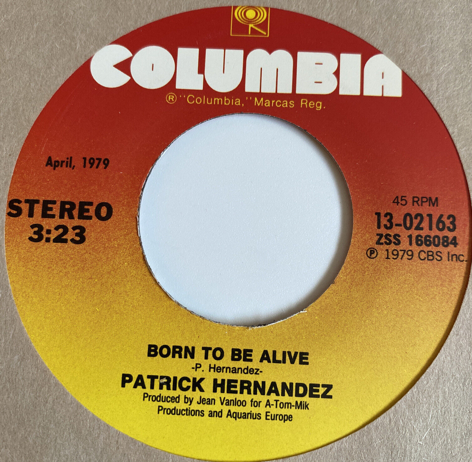 Patrick Hernandez 45 Born to be Alive / Too Many People NEW reissue unplayed