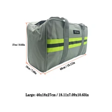 Canvas Tool Bag with Metal Zippers Muti-Purpose Portable Waterproof Multi-Pocket