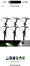 6PCS. Solar Spot Lights Outdoor Waterproof, 3 Lighting Modes Solar Landscape L
