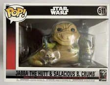 "Star Wars Return of Jedi” Jabba Hutt throne Salacious Crumb, Funko Pop #611 New