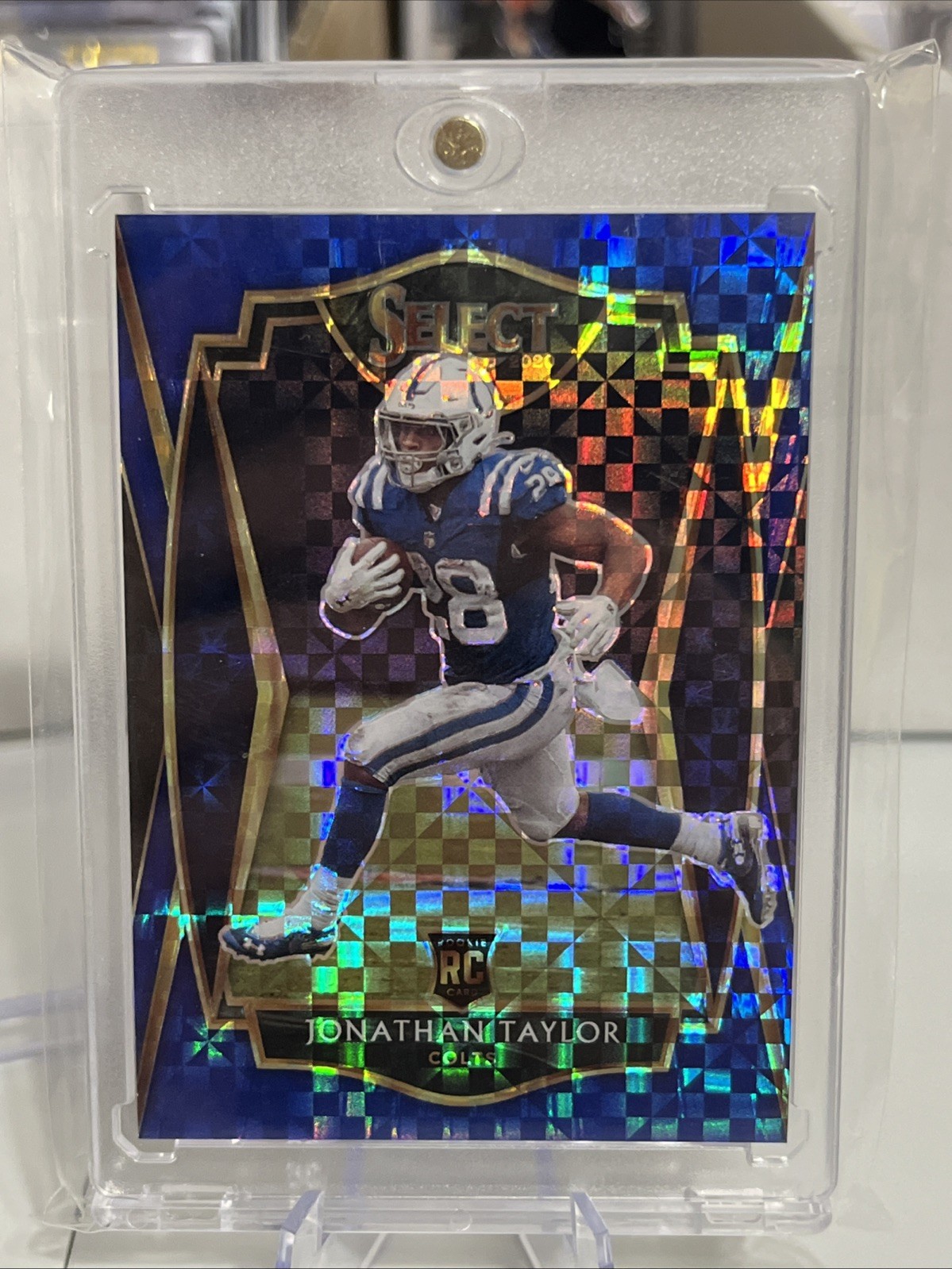 2020 Panini Select - Premier Level Jonathan Taylor #153 Blue Prizm /149 (RC)