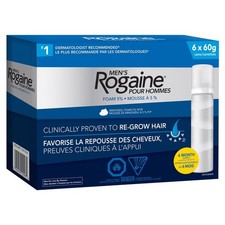 Rogaine Men's Hair Regrowth Foam Mousse Dermatologist Recommended 6x 60g ea NEW
