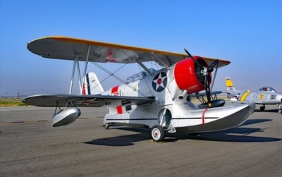 Grumman J2F-2 J2F2 Duck Seaplane Plane Desktop Wood Airplane Model Small 1/48
