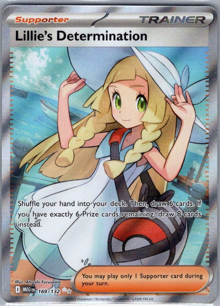 Lillie's Determination 169/132 ME01: Mega Evolution - Pokemon Card - NM