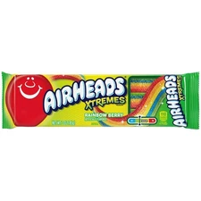 Airheads Xtremes Belts Sweetly Sour Candy, Rainbow Berry, Nut Free, 3 oz Bag