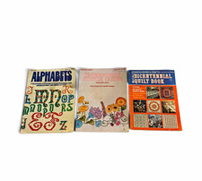 Vintage Needlework Craft Book Lot Embroidery Quilt Patterns