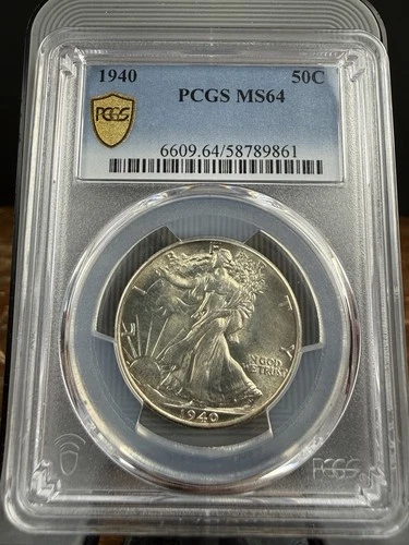 1940-P Walking Liberty Half Dollar PCGS MS64 Gorgeous Patina 50C