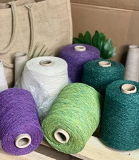 Tweed Silk Wool Blend Cone Yarn for Hand or Machine Knitting *USA TARIFF FREE*