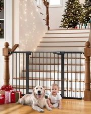 29.7-54.2" Wide Baby Gate for Stairs, Mom's Choice Awards Winner-Self Closing...