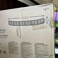 North States Superyard 6 Panel Baby Play Yard/Barrier with Wall Mount Gray