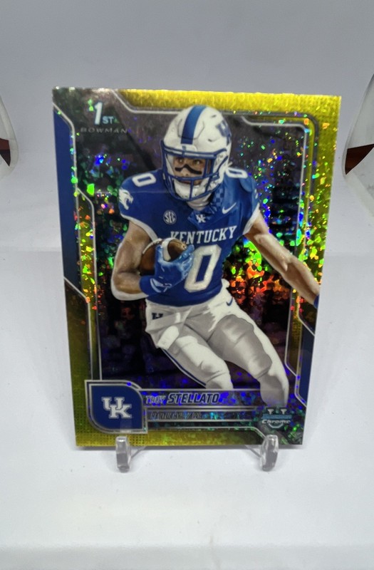 2025 Bowman University Chrome-Troy Stellato #129 Yellow Mini Diamond /350
