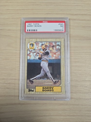 1987 Topps Barry Bonds Rookie Card #320 PSA NM 7